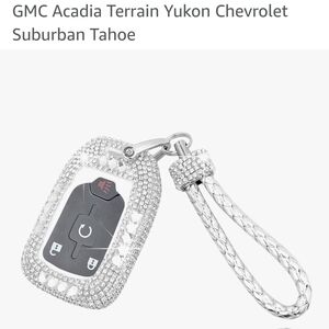 Crystal Car Key Fob Cover with Strap
